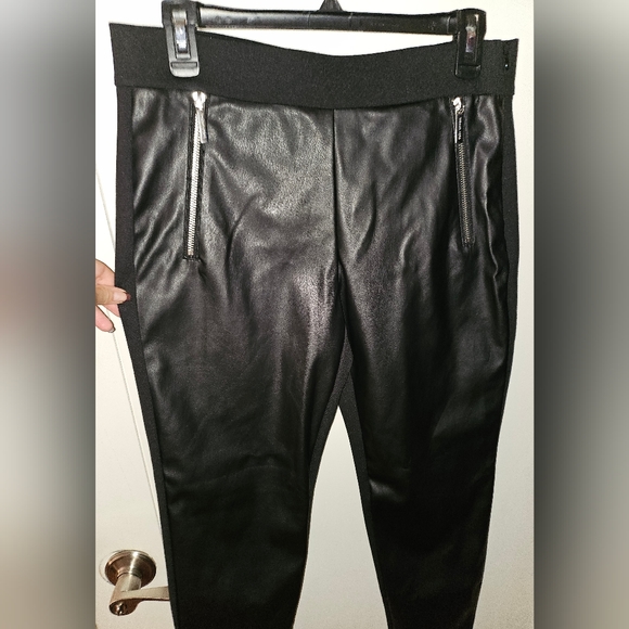 Michael Michael Kors Women's Mixed-Media Skinny Faux Leather Pants Leggings - Picture 3 of 9